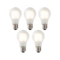 Żarówki LED - LUEDD Zestaw 5 żarówek LED E27 z matowego szkła A60 2W 180 lm 2700 K. - miniaturka - grafika 1