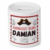 Skarbonki - Dla Damiana Skarbonka na Urodziny na Prezent z Nadrukiem ze Zdjęciem + Opakowanie na prezent (wzór 04) - miniaturka - grafika 1