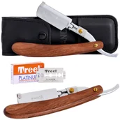 Brzytwy fryzjerskie - Brzytwa fryzjerska barberska do golenia cieniowania trymer uniwersalny na żyletki srebrna - miniaturka - grafika 1