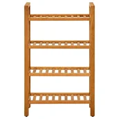 Szafki na buty - vidaXL Stojak na buty z 4 półkami, 50x27x80 cm, lite drewno dębowe - miniaturka - grafika 1