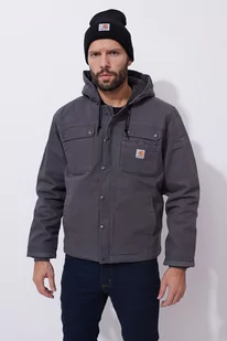Kurtka męska ocieplana Carhartt Washed Duck Sherpa Utility GVL Gravel - Kurtki i kamizelki sportowe męskie - miniaturka - grafika 1
