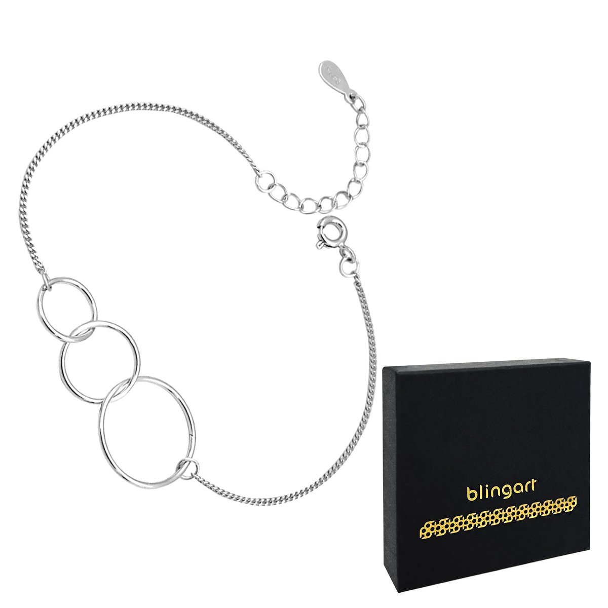 Bransoletka srebrna 925 damska KÓŁECZKA pancerka r