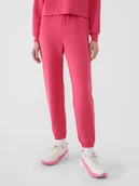 Spodnie damskie - 4F Spodnie damskie dresowe joggery z modalem 4FWSS25TTROF1010-54S Różowy Roz. M - miniaturka - grafika 1