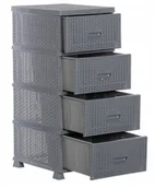 Regały - Szafka Z 4 Szufladami Do Łazienki Szara - miniaturka - grafika 1