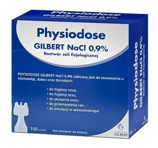 LABORATOIRES GILBERT Natrium Chloratum 0,9% Sól fizjologiczna 100 ampułek po 5ml Gilbert 9048076 - Apteczki i materiały opatrunkowe - miniaturka - grafika 1