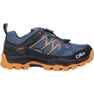 Buty dla chłopców - CMP Kids Rigel Low Trekking Shoes WP, buty unisex dla dzieci i młodzieży, niebieski płomień, 28 EU - miniaturka - grafika 1