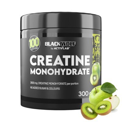 Monohydrat kreatyny ACTIVLAB Black Wolf Kiwi i zielone jabłko (300 g)
