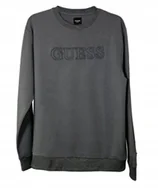 Bluzy męskie - GUESS BLUZA OD PIŻAMY MĘSKA SZARA LOGO S 0A5D4* - miniaturka - grafika 1