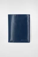 Portfele - Portfel Skórzany Granatowy PM4 - miniaturka - grafika 1