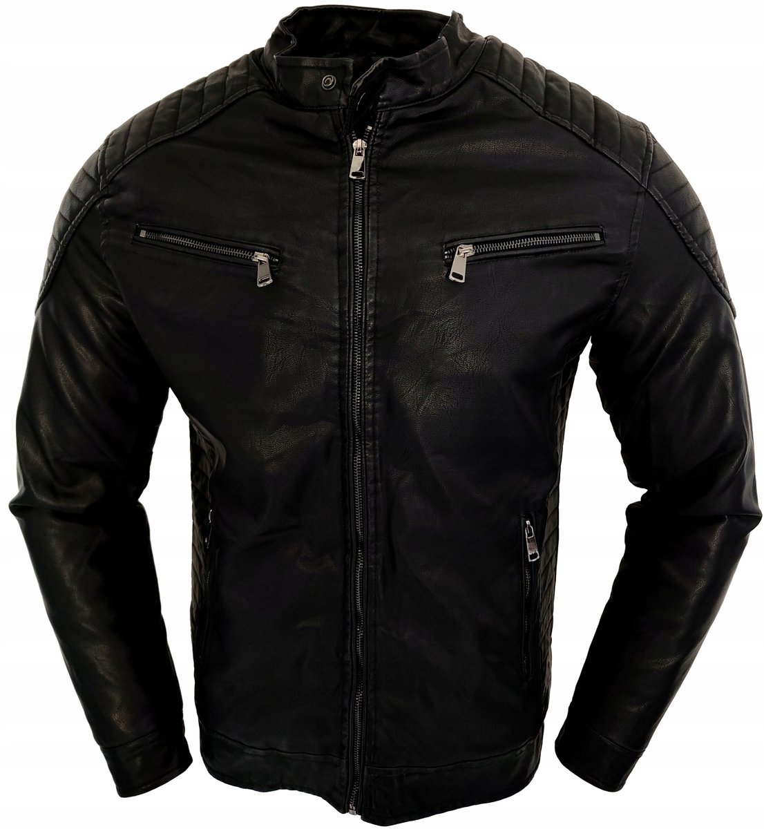 Kurtka męska przejściowa skórzana czarna Refree r.XL