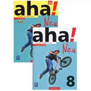 aha! Neu. Podręcznik z 2 CD audio i zeszyt ćwiczeń do języka niemieckiego dla klasy 8 szkoły podstawowej - Książki do nauki języka niemieckiego - miniaturka - grafika 1