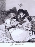 Plakaty - Plate 57 from Los Caprichos-The filiation (La filiacion, Francisco Goya - plakat Wymiar do wyboru: 61x91,5 cm - miniaturka - grafika 1