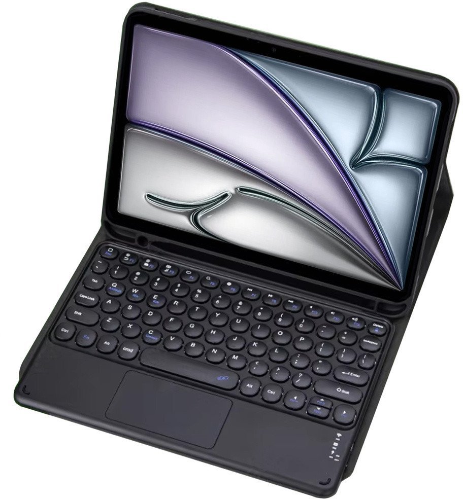 Etui z klawiaturą Bluetooth touchpad do iPad Air 11 Gen6 Czarne