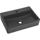 Umywalki - baliv Umywalka W WBA-7160 nablatowa ceramiczna czarna - miniaturka - grafika 1