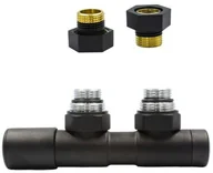 Zawory i kraniki - Zawór regulacyjny 50mm TWINS czarny strukturalny lewy GZ1/2 - miniaturka - grafika 1