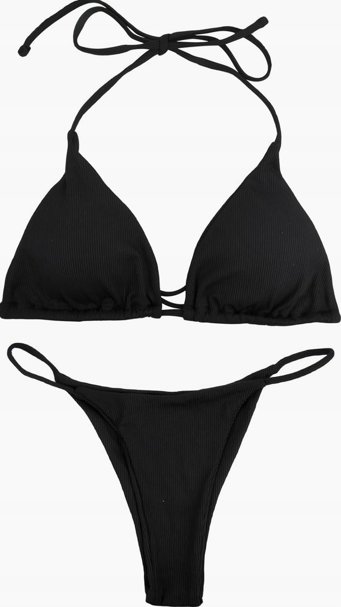 Dwuczęściowy damski zestaw bikini damskie stringi wiązane na szyi bikini zdejmowane stroje kąpielowe z wiązaniem na szyi wyściełane stroje kąpielowe..