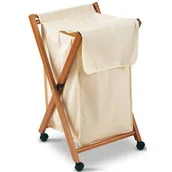 Kosze na bieliznę - ARREDAMENTIITALIA arreda menti Italia torba na pranie BANNY, drewno  składany  zdejmowane torba  kolor: czereśnia "AR-IT Il CUORE del Legno" 605-CW - miniaturka - grafika 1