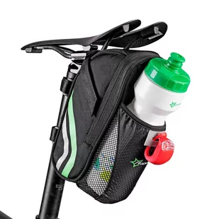 Torba rowerowa RockBros C7-BK sakwa na rower na bidon podsiodłowa pod siodełko Czarna - Sakwy rowerowe - miniaturka - grafika 2