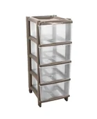 Komody dla dzieci - GIO'STYLE Essential Cassie, 4 szuflady, antracyt, wys. 76 cm, wyprodukowano we Włoszech - miniaturka - grafika 1