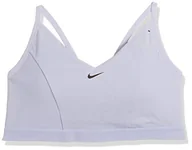 Biustonosze - Nike damski biustonosz sportowy Indy Rib Oxygen Purple/Black M - miniaturka - grafika 1
