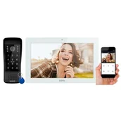 Wideodomofony - EURA Wideodomofon Domofon Jednorodzinny Wi-Fi Tuya Szyfrator Brelok Biały - miniaturka - grafika 1