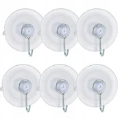 Wieszaki łazienkowe - Wieszak na ręczniki przyssawka haczyk 6 sztuk - miniaturka - grafika 1