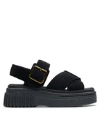 Sandały damskie - Clarks Sandały Evamar Wish 26181199 Czarny - miniaturka - grafika 1