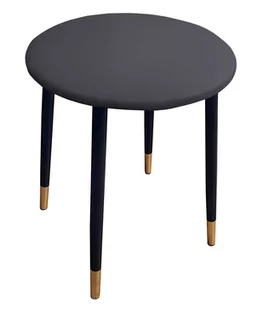Taboret TRIX D23 szary podstawa czarna/złota - Taborety i hokery - miniaturka - grafika 1