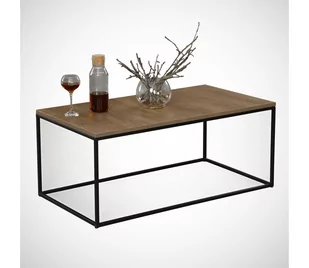 Stolik kawowy COSCO 43x95 cm brązowy/czarny - Ławy i stoliki kawowe - miniaturka - grafika 1