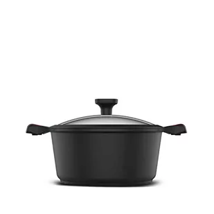 Garnek z odlewu aluminiowego z pokrywką Taurus Great Moments 24cm KCK3024 - Garnki - miniaturka - grafika 1