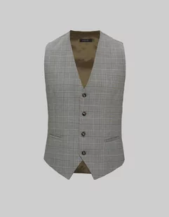 kamizelka do zestawu caronia slim fit szary - Kamizelki męskie - miniaturka - grafika 1