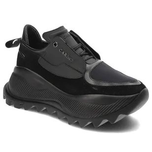 Czarne Sneakersy Carinii Wygodne Buty Damskie - Sneakersy damskie - miniaturka - grafika 1