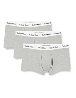 Spodenki damskie - Calvin Klein 3P Low Rise Trunk Bokserki (szorty) Mężczyźni, wrzos szary, XS - grafika 1