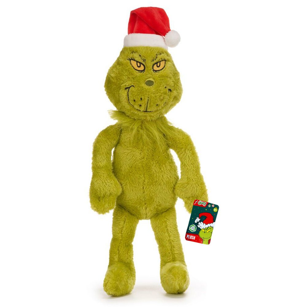 Oryginalny Grinch Maskotka 40 cm w Czapce Mikołaja Świąteczna Prezent