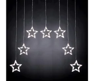 Lampy ogrodowe - Aigostar - Zewnętrzny świąteczny łańcuch świetlny LED 70xLED/230V 1,2x1m IP44 zimne białe światło, gwiazdki - miniaturka - grafika 1