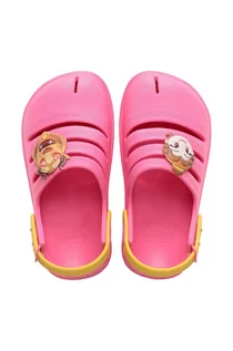 Buty dla dziewczynek - Havaianas klapki dziecięce CLOG PRINCESAS kolor różowy - grafika 1