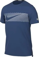 Koszulki męskie - Nike Męski M Nk Flash Miler Top, Court Blue/Reflective Silv, FN3051-476, S - miniaturka - grafika 1
