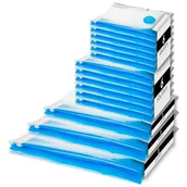 Pokrowce na ubrania - WORKI PRÓZNIOWE WIELORAZOWE NA UBRANIA POŚCIEL ZESTAW 15 SZTUK 5 ROZMIARÓW - miniaturka - grafika 1