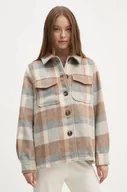 Kurtki damskie - Pepe Jeans kurtka koszulowa z domieszką wełny CAMERON kolor szary przejściowa PL402461 - miniaturka - grafika 1