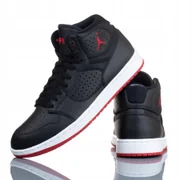 Sneakersy męskie - Buty Skórzane Sportowe Nike Jordan Access Męskie Czarne Sneakersy R-44,5 - miniaturka - grafika 1