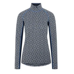 Damska koszulka Kari Traa Rose Light Baselayer Half Zip Rozmiar: S / Kolor: niebieski/jasnoniebieski - Koszulki sportowe damskie - miniaturka - grafika 1
