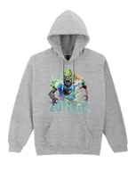 Bluzy męskie - Bluza z kapturem z nadrukiem Zombie Horror Szara XL - miniaturka - grafika 1