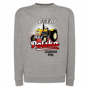 Bluza bez kaptura męska z nadrukiem C-330 ŻÓŁTY TRAKTOR legenda PRL L - Bluzy męskie - miniaturka - grafika 1