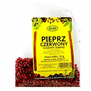 Pieprz czerwony ziarno 15g Rami - Pieprz - miniaturka - grafika 1