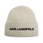 Czapki damskie - Karl Lagerfeld Wełniana czapka k/essential - miniaturka - grafika 1