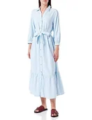 Sukienki - Mavi Sukienka damska w paski, jasnoniebieski, biały, S - miniaturka - grafika 1