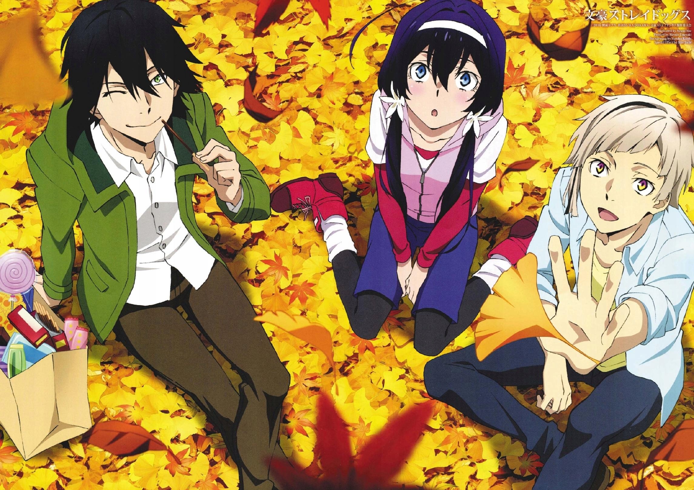 Plakat A1 anime manga Bungou Stray Dogs Bezpańscy Literaci