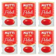 Koncentraty warzywne, przeciery - Mutti Pomidory Pelati bez skóry Zestaw 6 x 400 g - miniaturka - grafika 1