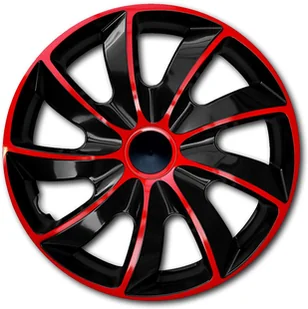 Kołpak 15" QUAD czerwono-czarny 1szt - Kołpaki samochodowe - miniaturka - grafika 1