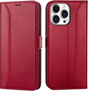 Etui na telefon komórkowy iPhone 14 Pro składane etui ochronne, czerwone - Etui i futerały do telefonów - miniaturka - grafika 1